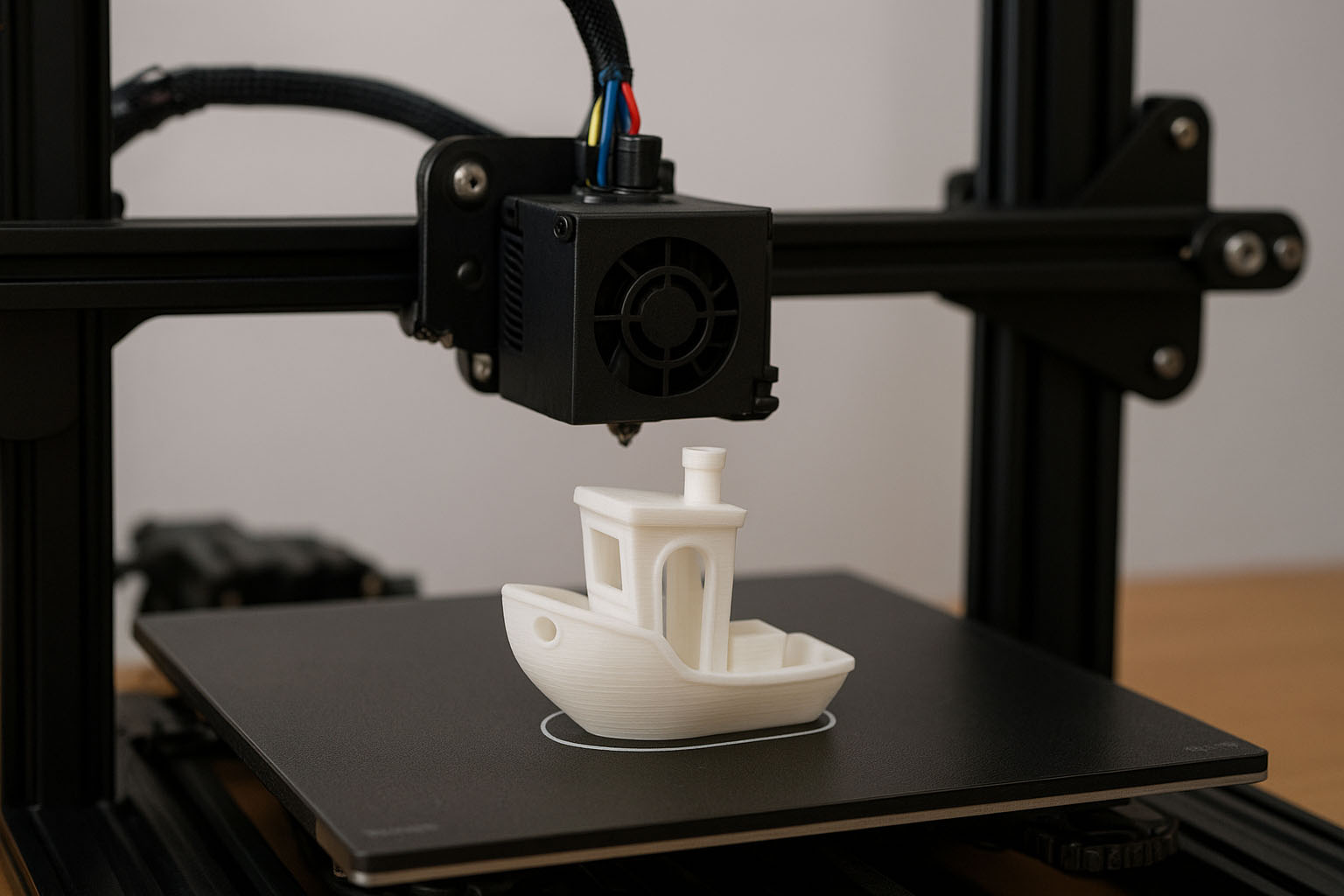 Maqueta de barco impresa en 3D